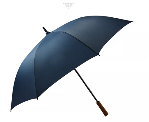 Paraguas a prueba de viento rectos del golf de la pongis del marco 190T de la fibra de vidrio