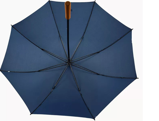 Paraguas a prueba de viento rectos del golf de la pongis del marco 190T de la fibra de vidrio
