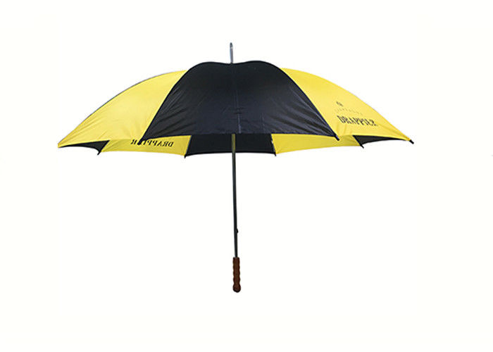 Manija de madera a prueba de viento del tamaño del manual del paraguas de encargo más grande abierto del golf