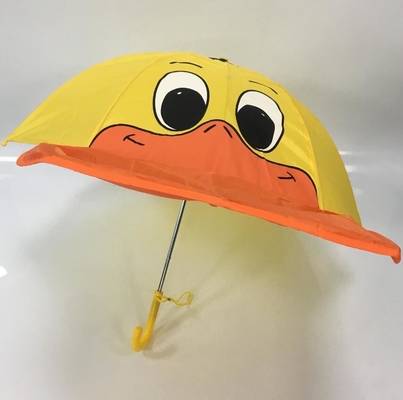 18 pulgadas de historieta linda abierta manual Duck Umbrella Waterproof Polyester