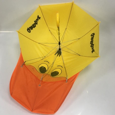 18 pulgadas de historieta linda abierta manual Duck Umbrella Waterproof Polyester