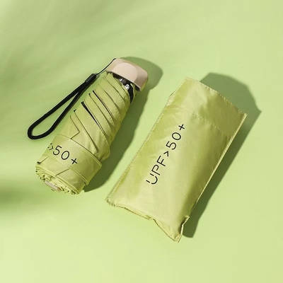Ultra Low Light Portable 5 Paraguas plegable Bloqueador solar UV Paraguas de bolsillo pequeño