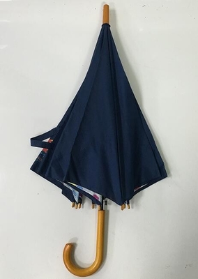 Paraguas de madera abierto auto del eje del metal con dos capas
