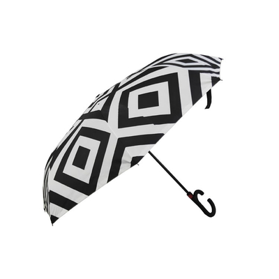 Diseño invertido abierto manual de la moda del paraguas de las capas de doble