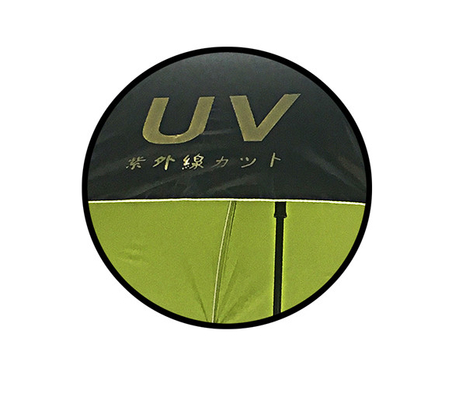 Negro UV Proof Pongee Auto Abierto Paraguas de palo Diámetro 105cm