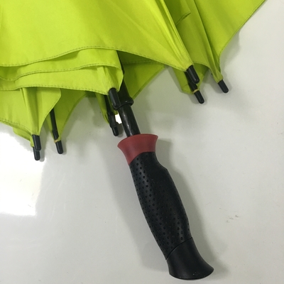 Paraguas de golf compacto negro a prueba de viento / impermeable de golf compacto con mango recto