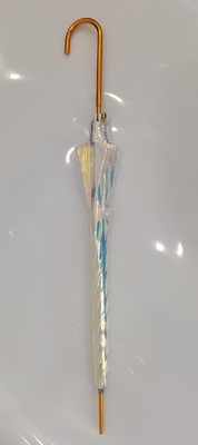 Abierto automáticamente Paraguas transparentes Sueño romántico hermoso color aurora paraguas transparentes