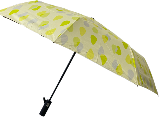 3 Impresión digital plegable abrigo UV negro 190t Pongee sombrilla para lluvia a prueba de viento
