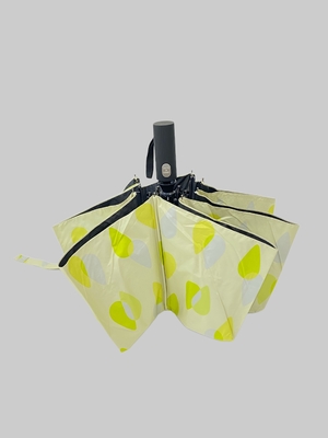 3 Impresión digital plegable abrigo UV negro 190t Pongee sombrilla para lluvia a prueba de viento