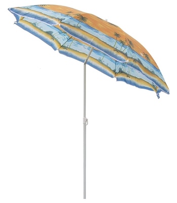 Paraguas de playa de 42 pulgadas con protección UPF 50 con tela de oxford de 210T