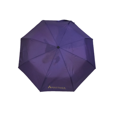 Paraguas de viaje a prueba de viento automático con logotipo personalizado Impresión digital brillante personalizada