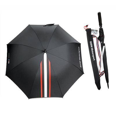 Paraguas de golf de marca con mango EVA, correa de nylon.