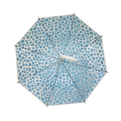 23 pulgadas de transparente sombrilla de lluvia con paquete personalizado y el eje de fibra de vidrio