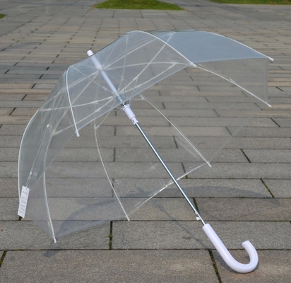 Paraguas transparentes para lluvia costillas de fibra de vidrio para hombres mujeres