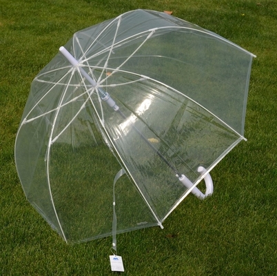 Paraguas transparentes para lluvia costillas de fibra de vidrio para hombres mujeres