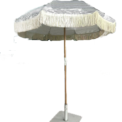 Tejido UV Paraguas de playa Protector solar 210T Tejido de Oxford con revestimiento de plata Logotipo aceptable