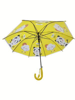 2025 Nuevo diseño OEM 19 pulgadas Cúpula de cartón y animales Super impermeable Paraguas para niños POE PVC