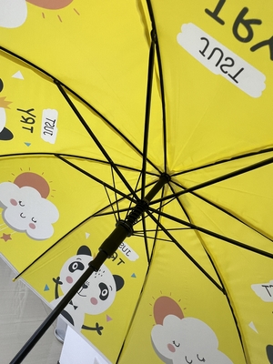 2025 Nuevo diseño OEM 19 pulgadas Cúpula de cartón y animales Super impermeable Paraguas para niños POE PVC