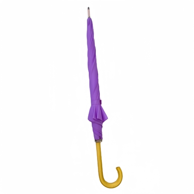 Paraguas rectas de exterior impermeables personalizables con tejido Pongee y diseño de costillas de fibra de vidrio de color personalizado