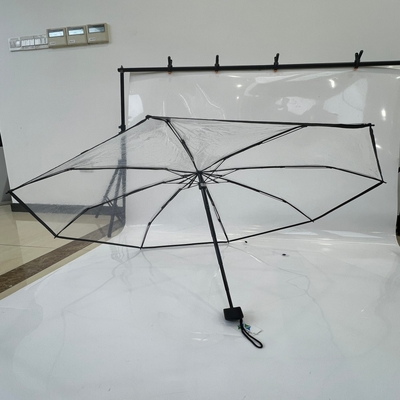 21 pulgadas 5 de cobertura plegable sombrilla transparente para la lluvia manual función abierta