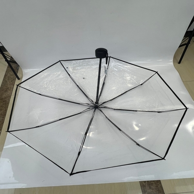 21 pulgadas 5 de cobertura plegable sombrilla transparente para la lluvia manual función abierta