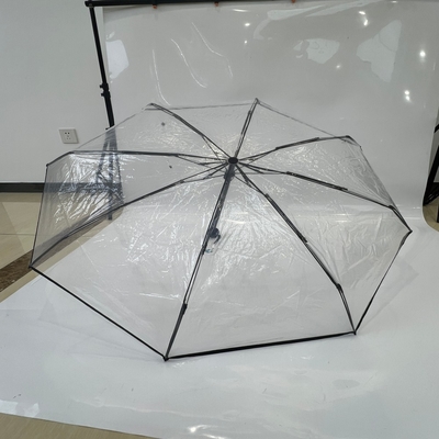 21 pulgadas 5 de cobertura plegable sombrilla transparente para la lluvia manual función abierta