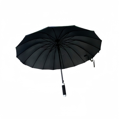 Mantente seco 25 pulgadas gran mango recto compacto golf brolly con 16 costillas súper paraguas a prueba de viento