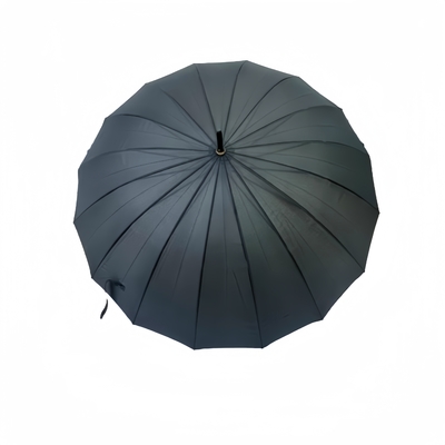 Mantente seco 25 pulgadas gran mango recto compacto golf brolly con 16 costillas súper paraguas a prueba de viento
