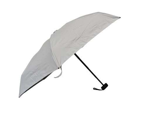 Sun Block Silver Gel Folding Umbrella Manual 5 Fold for Daily Commute