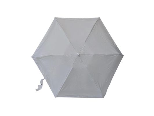 Sun Block Silver Gel Folding Umbrella Manual 5 Fold for Daily Commute
