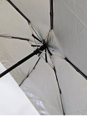 Paraguas de golf compacto de 5 pliegues de 19 pulgadas con revestimiento plateado UV50+