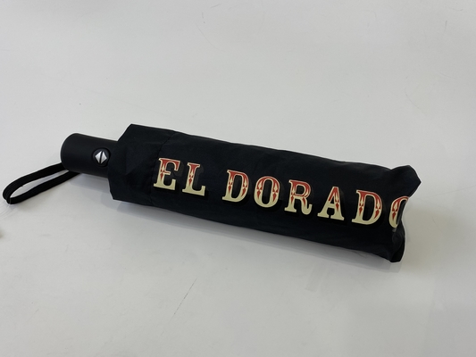 Paraguas de diseño de moda de 21 pulgadas, plegable en 3 partes, apertura y cierre automático con doble capa
