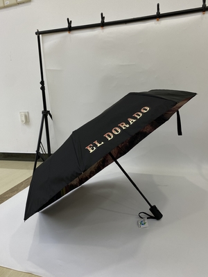 Paraguas de diseño de moda de 21 pulgadas, plegable en 3 partes, apertura y cierre automático con doble capa