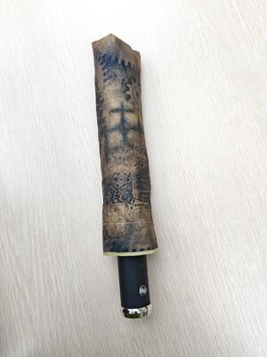 Paraguas de seguridad de apertura/cierre automática con luz LED con banda reflectante para visibilidad nocturna