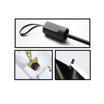 8 costillas Paraguas plegable compacto con auto abierto cerrado y bolso de tela propia para protección contra la lluvia ligera