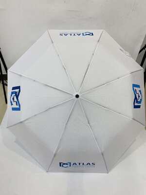 Paraguas de mango de madera de 23 pulgadas de peso ligero de 3 plegados