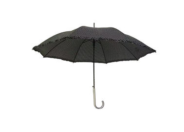 Punto redondo retro de la onda del auto del palillo de la moda abierta recta del paraguas para la hembra