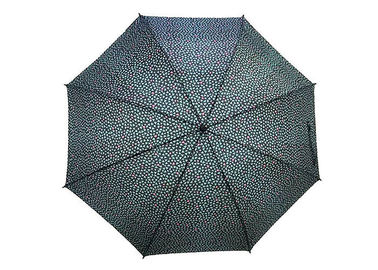 Durabilidad marco negro impreso moda abierta del paraguas del palillo del auto de 23 pulgadas