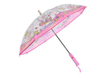 Uso abierto modificado para requisitos particulares del manual fácil rosado del paraguas de las muchachas 19 pulgadas con el LED en extremidades
