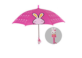 La manija preciosa de la fresa embroma el paraguas compacto diseño seguro del niño de 18 pulgadas
