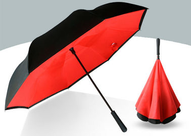 paraguas invertido revés de los adultos de la pongis 190T colorido para el tiempo del brillo de la lluvia