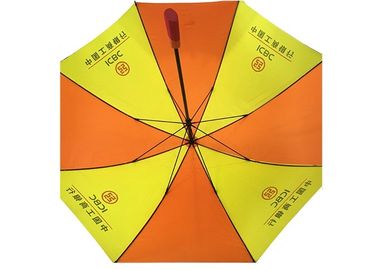 Estilo a prueba de viento de la primavera de la manija de los paraguas promocionales abiertos del golf 30 pulgadas
