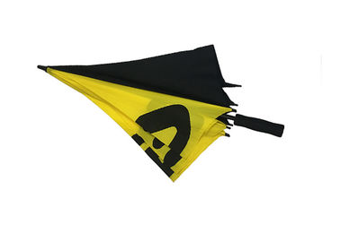 Longitud total ULTRAVIOLETA anti el 101cm de los paraguas promocionales amarillos negros del golf de la pongis