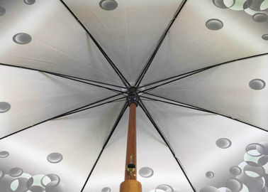 Paraguas de madera del palillo de la protección ULTRAVIOLETA, manija de madera del paraguas clásico
