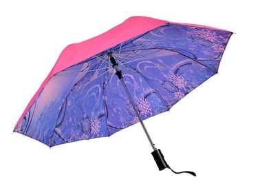 Paraguas de encargo abiertos del golf del logotipo del auto, marco de acero a prueba de viento plegable del paraguas del golf