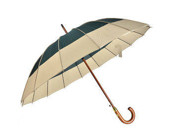 Los paraguas promocionales de encargo automáticos 16 proveen de costillas 25 pulgadas de eje de madera