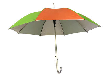 Manija abierta de capa de la forma del auto J del paraguas del pegamento de aluminio recto colorido de la plata