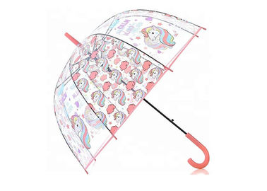 Paraguas transparente del unicornio del estilo de la bóveda del regalo, paraguas de la burbuja del plástico transparente