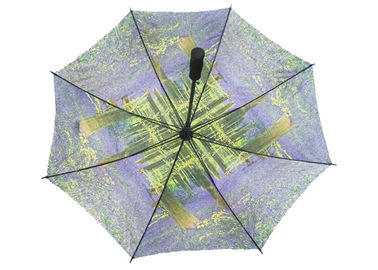 Pequeño paraguas abierto impreso Digitaces del golf del auto, manija robusta de EVA del paraguas del golf