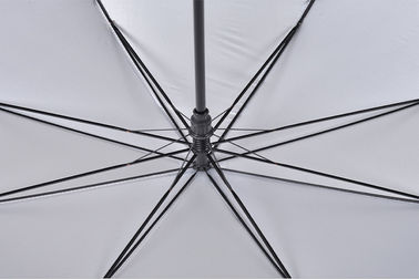 Manija curvada plástico promocional largo modificada para requisitos particulares de los paraguas del golf del palillo del logotipo